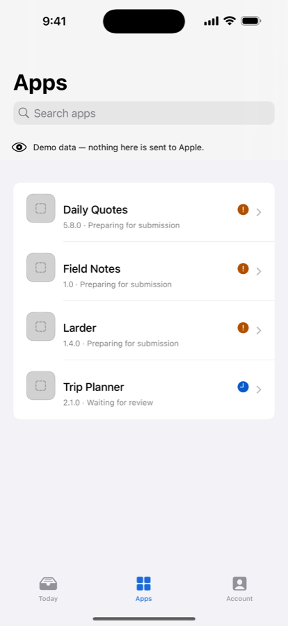 Every app in one list