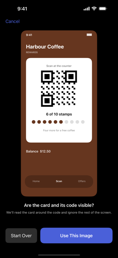 Importing a card